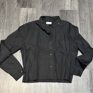 Zara Charcoal Button-Up Shirt